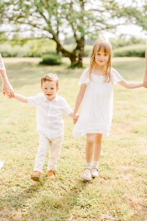 bonheur blanc robe enfant rose